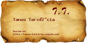Tanos Tarzícia névjegykártya